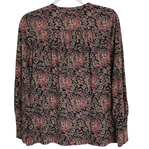 Lucky Brand Cotton Modal Popover Blouse Fairy Goth Whimsigoth Grunge Fall Size S - Picture 10 of 15